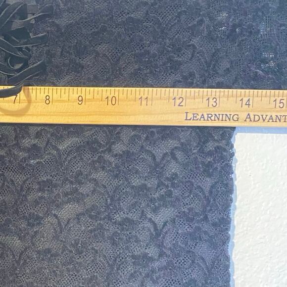 Kirious Black Velvet Burnout Off Shoulder Whimsygoth Long Sleeve Midi Dress Sz M - Picture 7 of 10